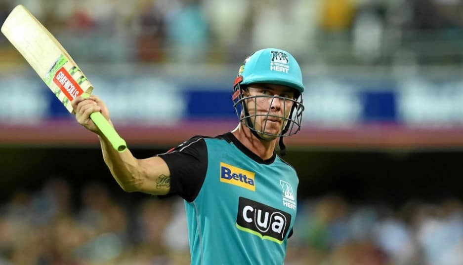 Chris Lynn holding a bat. He is considered one of the best BBL players ever and is a good bet for top BBL batsman in 2020-21