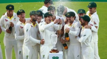 Australia team celebrating the victory in 2019